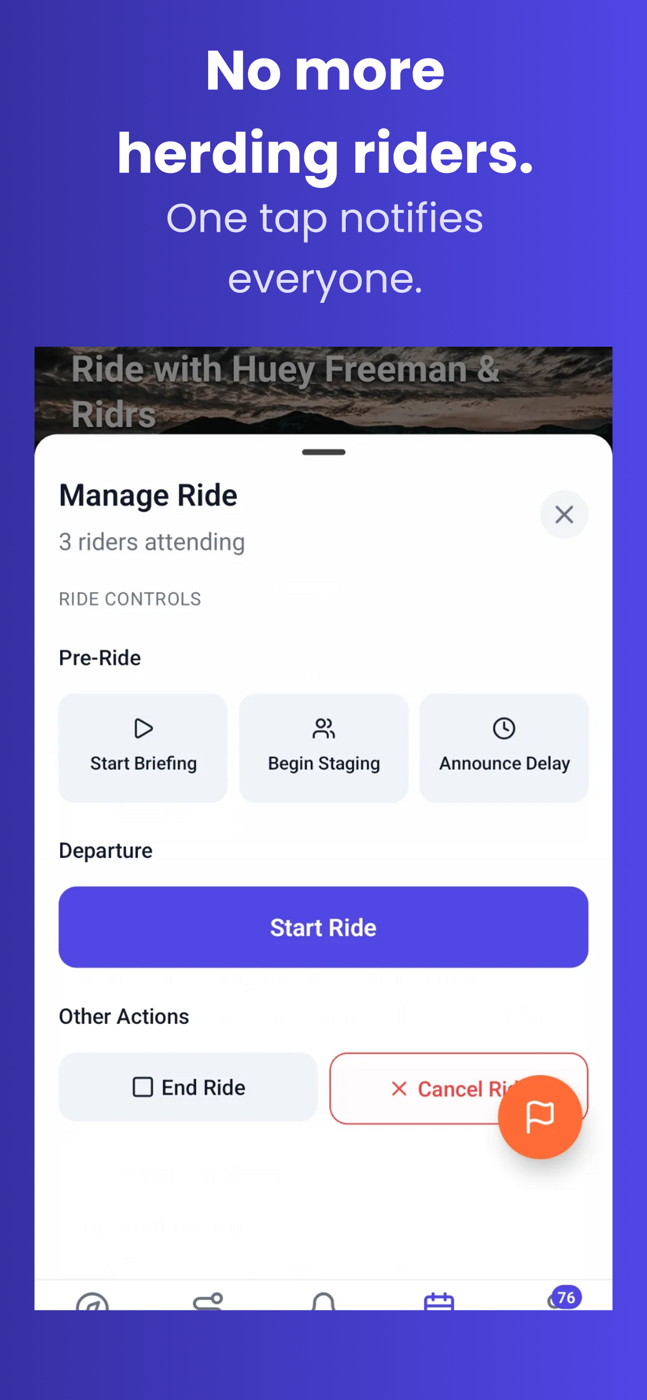 Event coordination screen